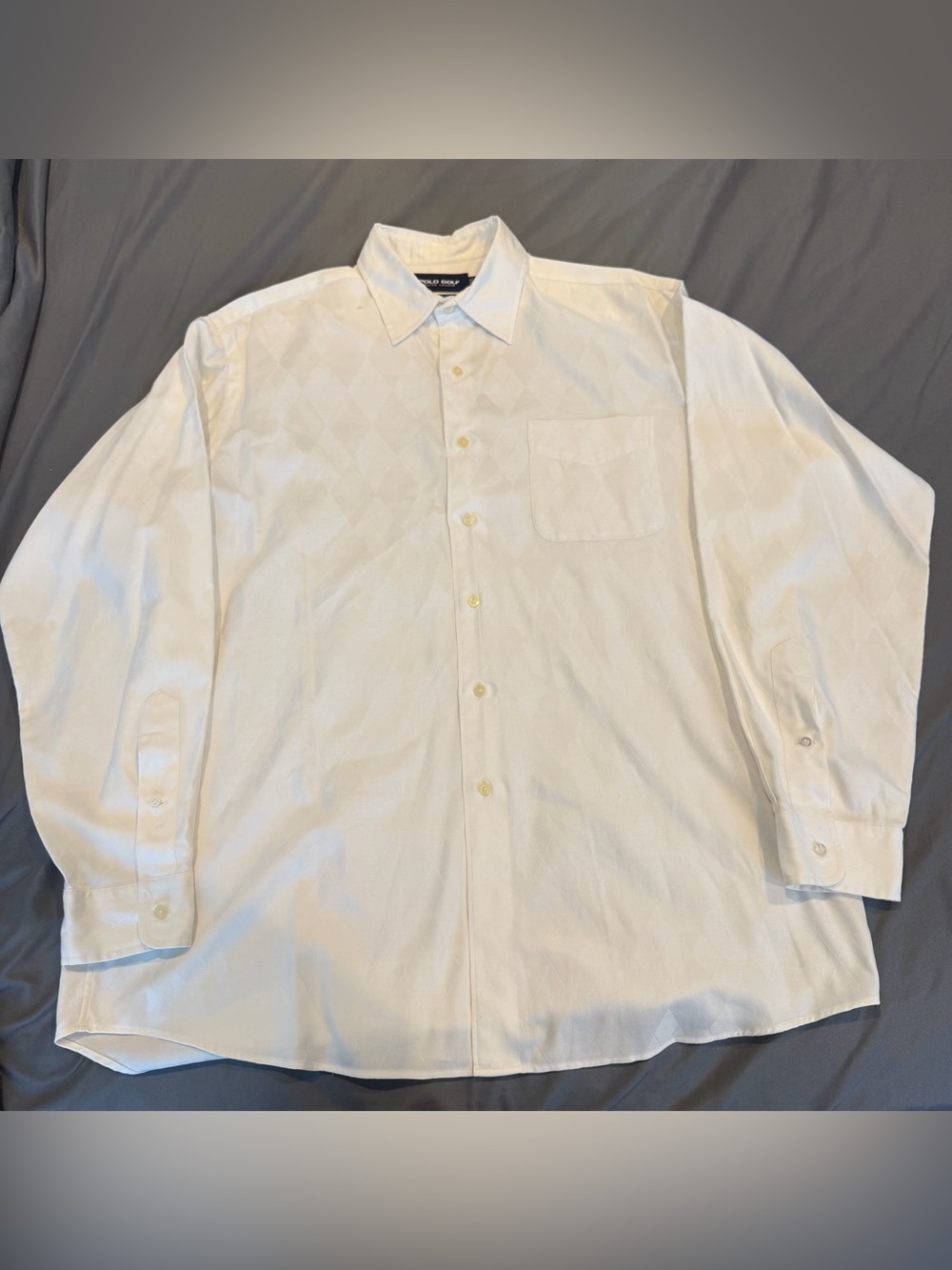 Polo Golf Ralph Lauren Men's Large Marlowe Long-Sleeve Button Up Shirt Diamond